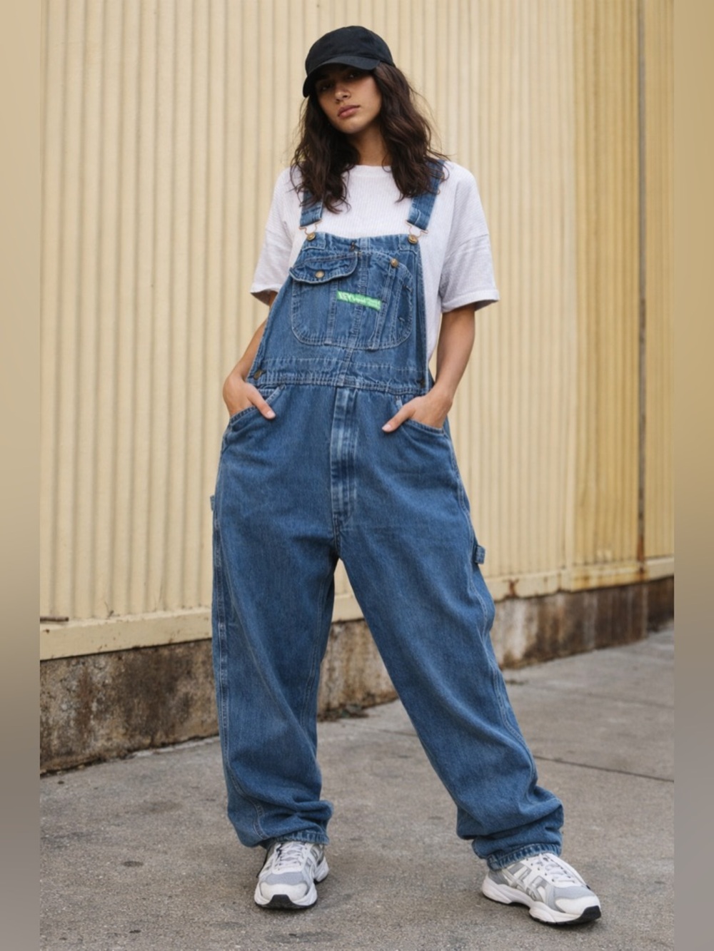 Denim Blue Women’s Relaxed-Fit Jeans Overalls